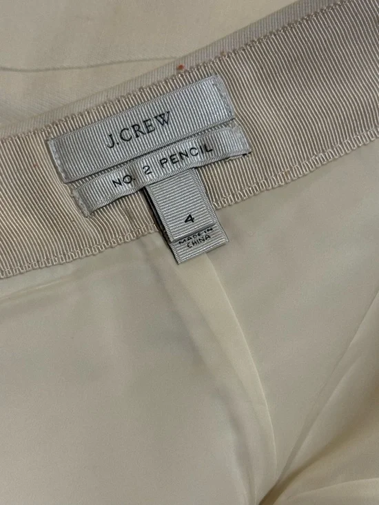 J. Crew Women's White A-Line Skirt - Picture 4 of 4